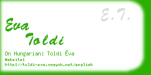 eva toldi business card